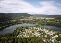 Badesee Freudenberg, Taubertal, Baden-Württemberg, Deutschland