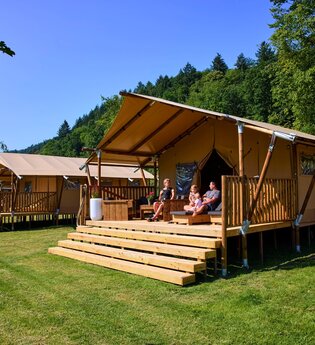 Lodges im Azur Camping Wertheim | © @TOURISMUS REGION WERTHEIM GmbH/Peter Frischmuth/argus