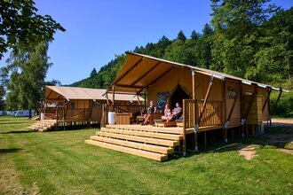 Lodges im Azur Camping Wertheim | © @TOURISMUS REGION WERTHEIM GmbH/Peter Frischmuth/argus