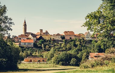 Etappe 5 - Blick auf Kirchberg an der Jagst | © Arbeitsgemeinschaft Kocher-Jagst-Radweg