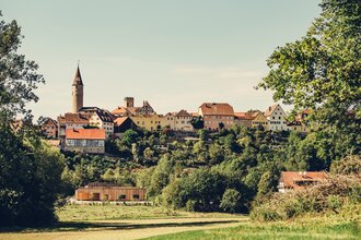 Etappe 5 Blick auf Kirchberg an der Jagst