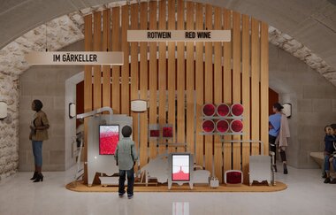 Modellbild der geplanten Ausstellung in der Deutschen Weinwelt | Brackenheim | © Deutsche Weinwelt